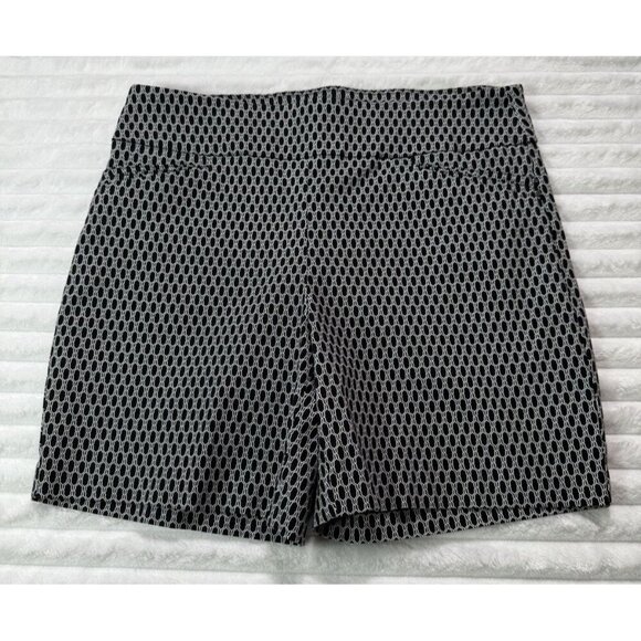 ATTYRE Petite Stretch Pull On Bermuda Shorts W/ Pockets Women's 10P Geometric - Picture 1 of 9